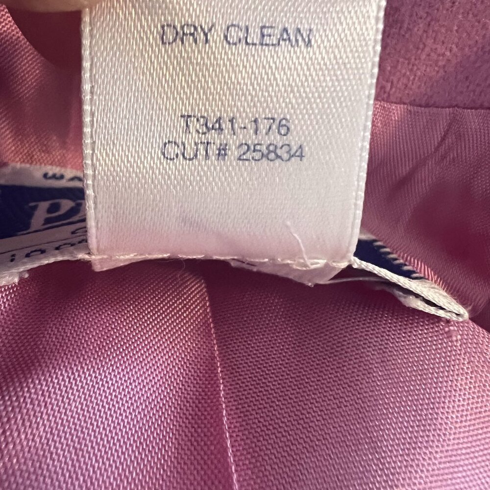 Vintage Pendleton 100% Virgin Wool Pink single button Blazer Coat Jacket Size 12 - Picture 12 of 13